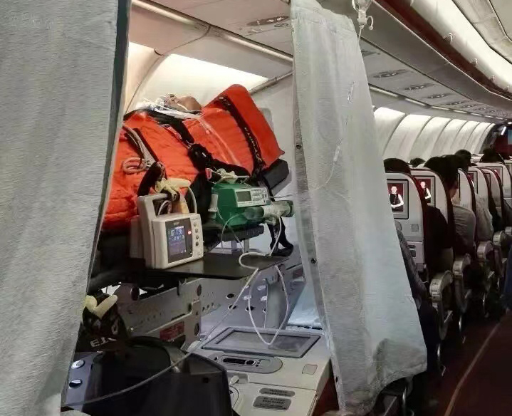 孝义市跨国医疗包机、航空担架